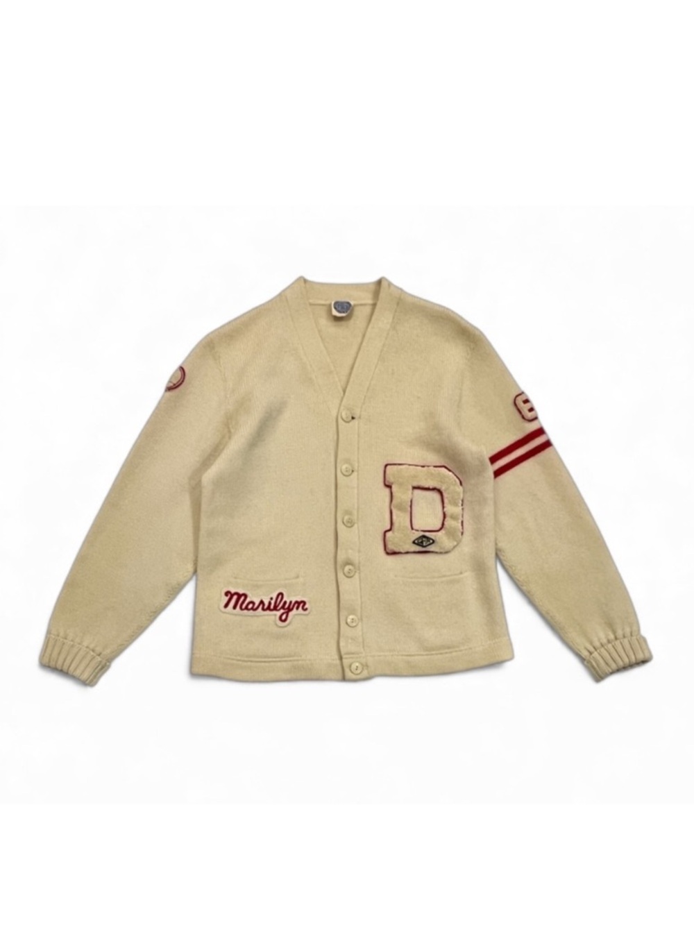 Vintage 1964 High School Letterman Cardigan Sweater Size Medium